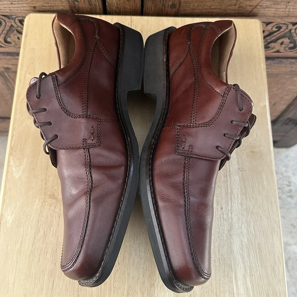 ECCO Oxford Shoes Men's Size 13/13.5 US 47 EU Leather Brown Lace Up Dress Office